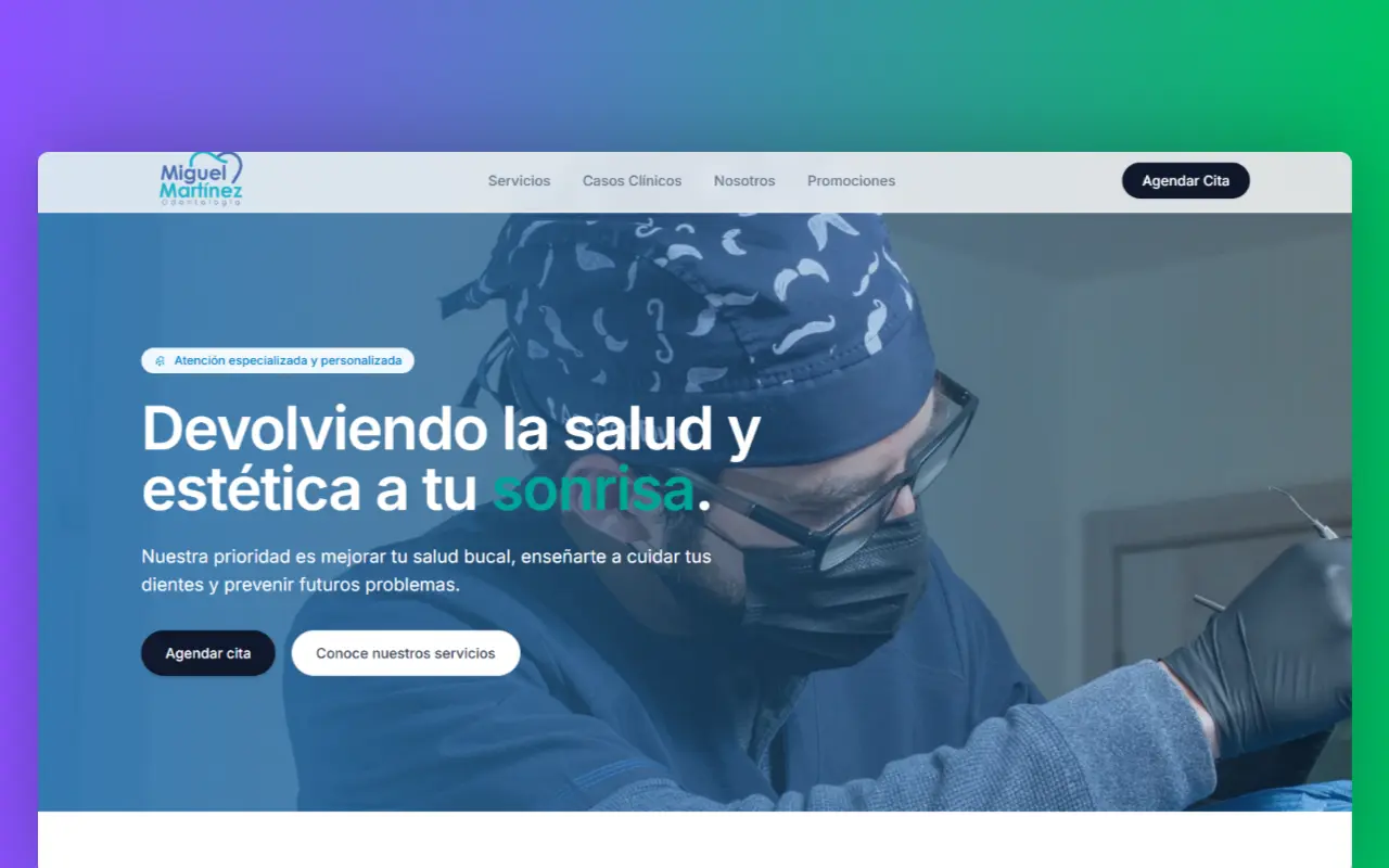 MM Odontología artefacto de lanzamiento: tracking en paralelo